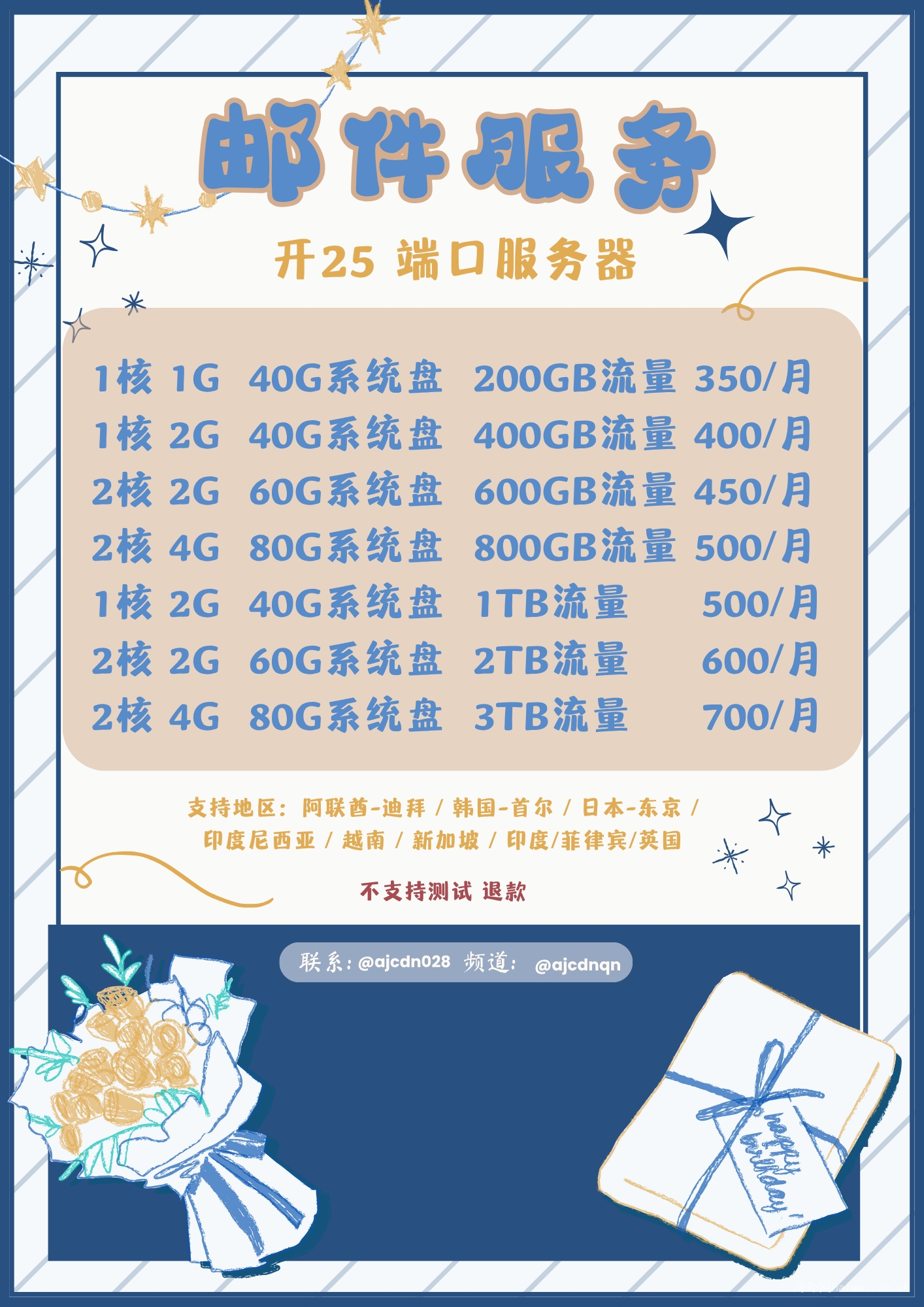 邮件服务:开25 端口服务器